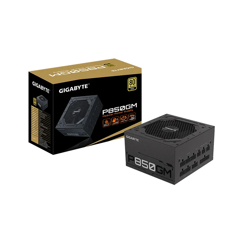 Nguồn Gigabyte GP- P850GM 850W (80 Plus Gold/Full Modular/Màu Đen)